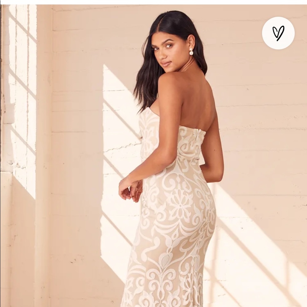 Lulus Art of Romance  strapless dress